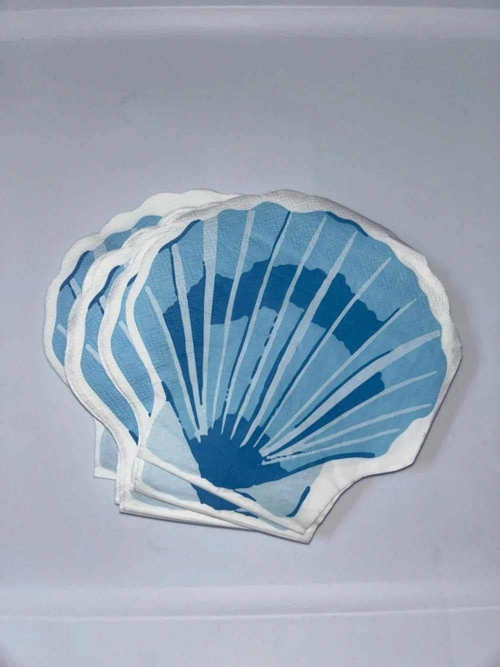Blue Shell Cocktail Napkins - Set of 25